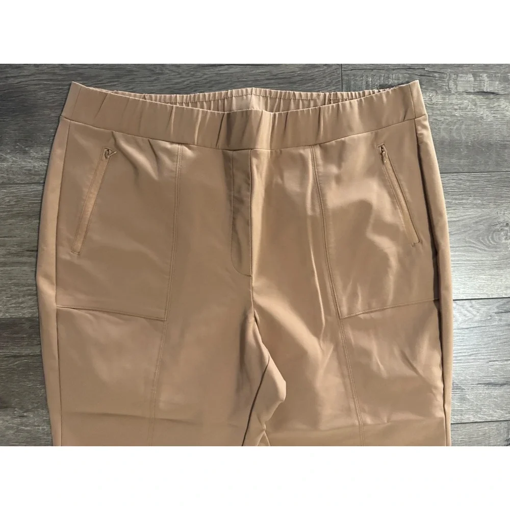 Lane‎ Bryant Womens Size 22 Beige Ankle Pants Elastic Waist Pull On